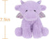 Apricot Lamb Purple Dragon Plush Stuffed Animals for Kids, Soft Cute Plush Toys for Baby Girl and Boy, Fluffy Purple