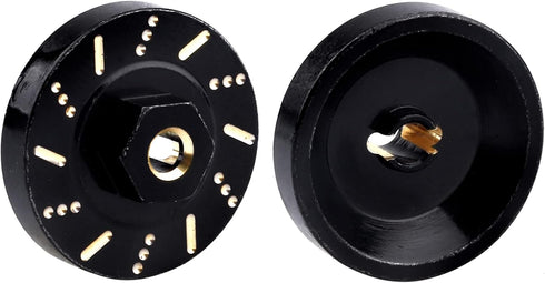 Brass Extended Wheel Weights 7mm Hex for Axial SCX24 1/24 RC Crawler Upgrade Parts (4-Pack)