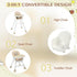 3-in-1 5-Point Ktaxon Baby High Chair, Portable Adjustable Height Highchair with Removable Dual-Layer Tray, Safety