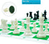 Set 20'' Board-3.75'' 2 1 Travel Chess Silicone Chess King Height Plastic Piece, Extra Queens & Storage Bag