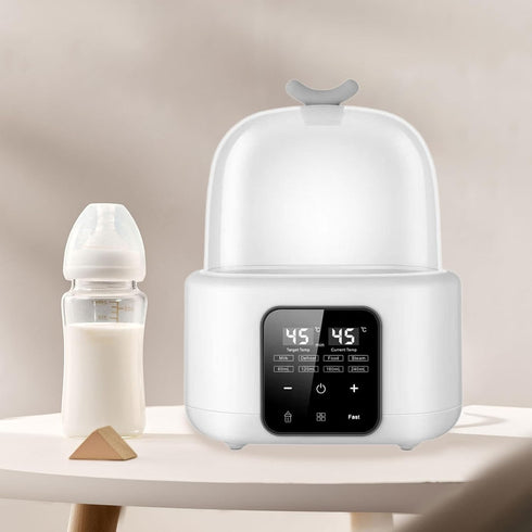 MotiveTech Bottle Warmer with LCD Display for Milk Preparation at Home, White
