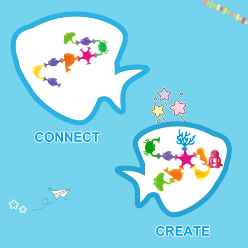 UMBWORLD 9 3 Suction Bath Toys for Kids, PCS Silicone Ocean Animal Suction Cup Toys, Mold Free No Hole Bathtub Toy
