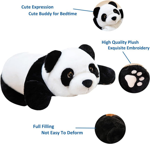 Panda Stuffed Animal, 1.87lbs Cute Weighted Plush Hugging Pillow Toy for Boys and Girls, 31.4 Inch