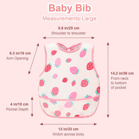 Accmor Mess Proof Waterproof Baby Bibs for Toddlers - Ideal for Eating