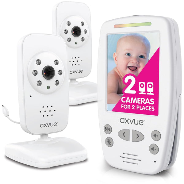 Axvue Video Baby Monitor, Slim Handheld, Non-Slip Design, 2.8" Vertical Screen Monitor &