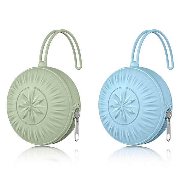senbowe 2 Pack Silicone Pacifier Holder Case, Newborn Baby Portable Silicone Pacifier