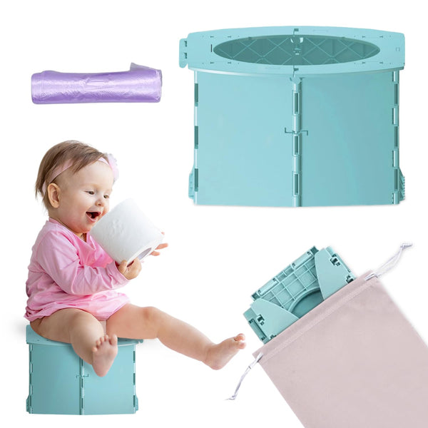 Teo Baby Products Teo - Portable Toddler Travel Potty Foldable, Lightweight, Leak-Proof Toilet for Kids