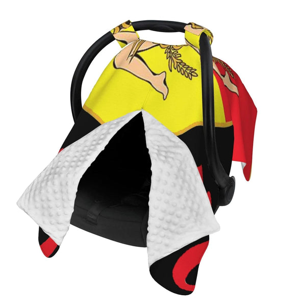 Zhbvncp Flag of Sicilian Trinacria Baby Car Seat Cover & Breastfeeding Nursing Cover