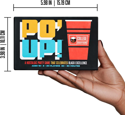 PO' UP! Card Game: College Edition - A Party Game Celebrating Black College Students, 215 Questions, 18+
