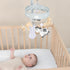 12 The Peanutshell Crib Mobile for Boys or Girls - Grey Musical Baby Crib Mobile with Lullabies, Lion, Elephant, Zebra