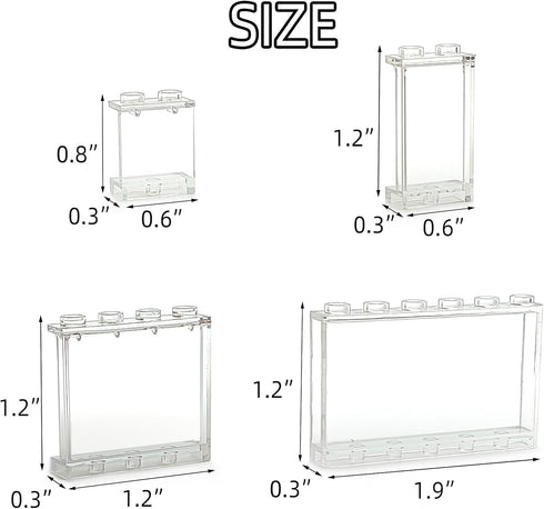 ZHX 72PCS Clear Transparent Window House Building Brick Toy - Classic Flat Plates Pieces Compatible with Major Brands