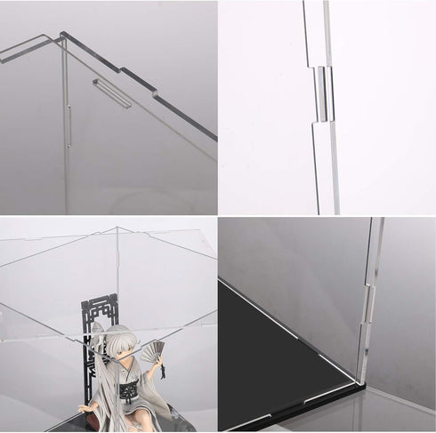A+ DESIGN (16x13x14in; 40x33x35 cm) Clear Acrylic Display Case Assemble Collectibles Box Alternative Glass Case