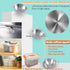 Tiny Size Kitchen Pretend Play Toys - Super Deluxe Stainless Steel Pots & Pans Play Kit with Storage Box for Toddlers