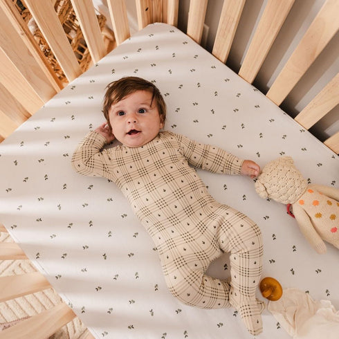 100% 2 Pack Set, 28 52 Ely's & Co. Patent Pending Waterproof Crib Sheets, Cotton with Waterproof Lining - Built in Crib