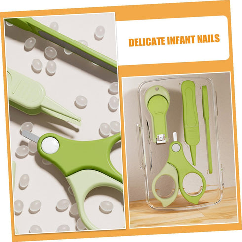 Set Trimmer Nail Clipper and for Newborns Portable Nail Grooming Kit with Filer Safe Green Healthcare Travel Kit