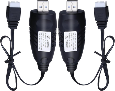 Tosiicop 11.1V Battery Charger Airsoft - 2A 1500mAh USB Chargers with XH-4P Plug