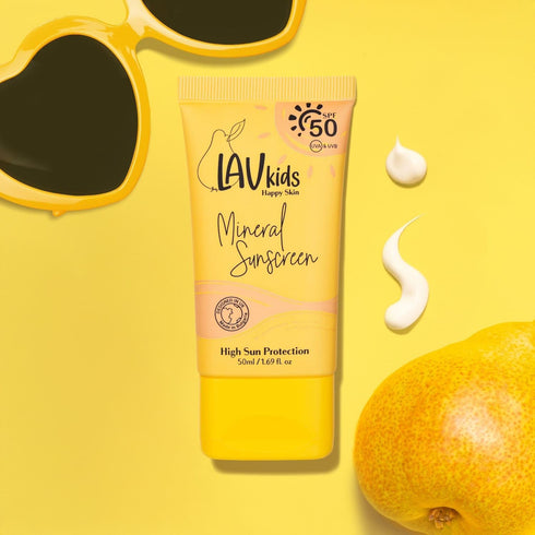 50 1.69 oz LAV Kids Mineral Sunscreen, SPF UVA & UVB Protection, fl.