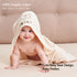 6-Pack Set 5 37.5 37.5 Inches Organic Cotton Baby Bath - Embroidered Hooded Towel & Soft Washcloths, Ultra Soft