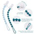 4 Pcs Green Baby Silicone Teething Pacifier Clip,One-piece Design,Round Shape,Textured Surface,BPA Free.