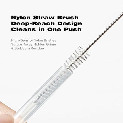 Set 10 (1/16" 1") Food-Grade Nylon Straw Brush - Sizes to - Safe for Baby Bottles & Hydro Flasks