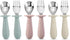 PandaEar 6 Pieces Baby Toddler Silicone Stainless Steel Utensils, BPA Free with Anti-Choke Design