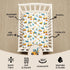 FIGEPO 4 Pack Pack Pack Baby Boy N Play Mini Crib Sheets Soft Fitted Baby Boy Mattress Covers Construction Truck Theme