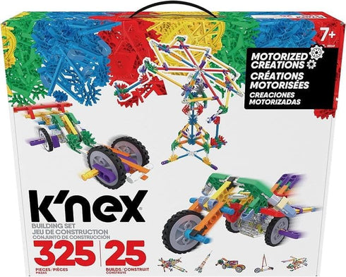 Set 3D 325 25 7 85049 Basic Fun K'NEX | Motorised Creations Building | Educational Toys for Kids, Piece Stem Learning