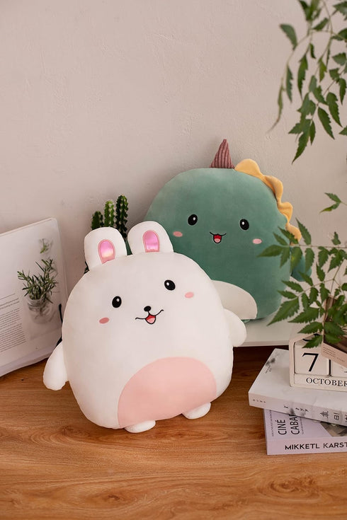 Soft Bunny Plush Hugging Pillow, Cute White Rabbit Stuffed Animal Toy for Kids, Birthday Valentine Christmas Gift