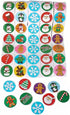 500 PC Holiday Stickers, ROLL ASST
