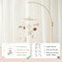 Set let's make Baby Crib Mobile with Arm Boho Star Moon Nursery Mobile Wooden Baby Mobile Holder for Hanging Nursery