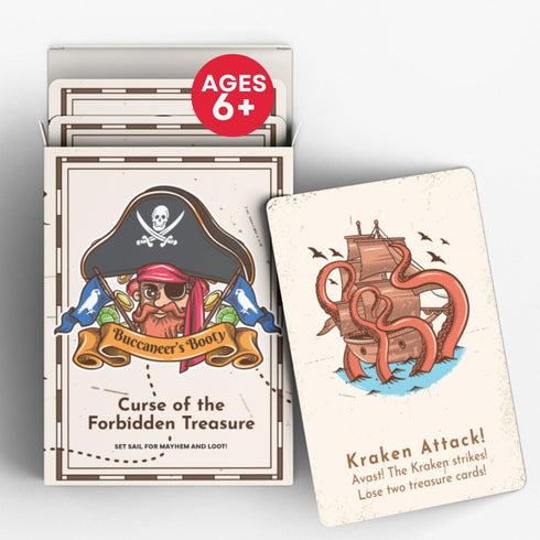 Bake & Co Buccaneer’s Booty: Curse of The Forbidden Treasure, Quick Action Family-Friendly Party Card Game for All