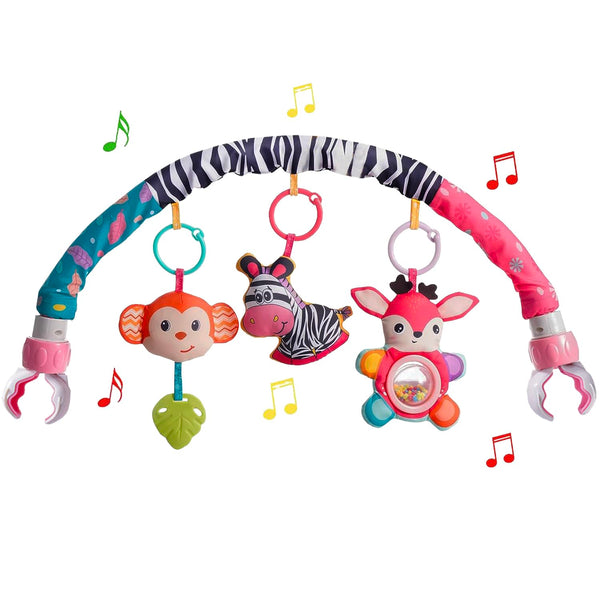 ORZIZRO Baby Stroller Arch Toys, Crib Mobile for Infants Adjustable Bassinet Mobile with