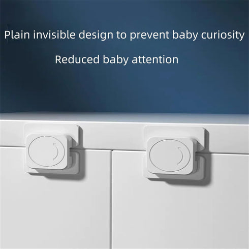 Cabinet Lock for Children - Safety Lock for Cabinets, Drawers, Refrigerators, Windows, Easy to Install (5 Flat Lock + 5
