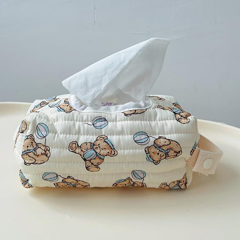 FeiYeup Baby Wipes Dispenser Quilted Wipe Holder Wipes Case Printed Pattern Wipes Box Keep Wipes Wet Wipe Container
