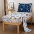 4 Set NTBED Pieces Construction Truck Toddler Bedding for Baby Boys, Flags Vehicles Excavator Cars Printed, Includes