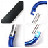 4 Pack Large Carabiner 5.5" D Style Click and Carry Bag Carrier Stroller Hooks (Black and Blue)