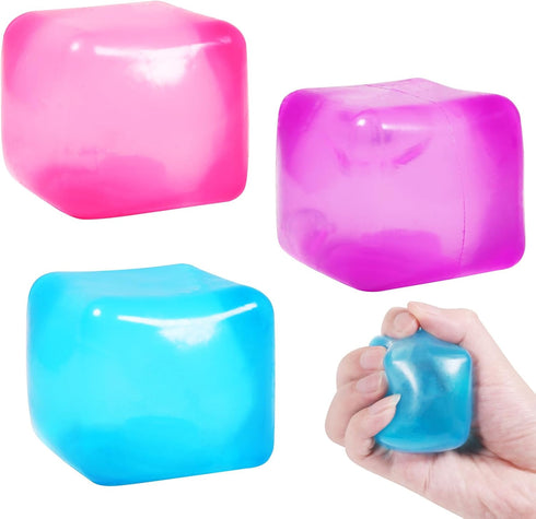 FauKait 3pack Stress Cube Squishy Stress Balls for Adults Kids Fidget Toy for