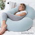 INSEN C-Shaped Pregnancy Body Pillow Cover - Green Jersey