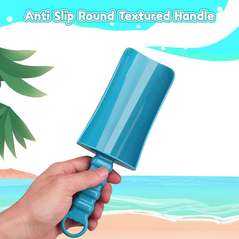 9" 4 Pack Jumbo Beach Sand Shovels Toys for Kids Adults, Large Sand Beach Spade Scoop Garden Tools for Sandbox Kit