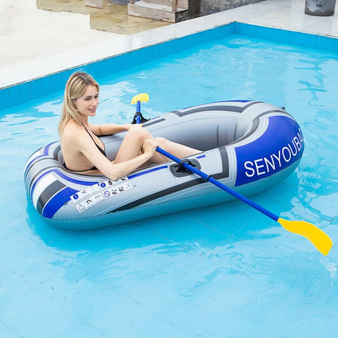 Swimming ptlsy Inflatable Boat, Pool Lake Float Raft for Adults, Portable Fishing Boat Raft for Lake with Oars Hand