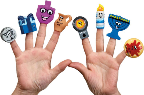 Rite Lite Hanukkah Finger Puppets Gift Set - Fun Educational Jewish Holiday Party Favors for Kids Goodie Bag Rewards