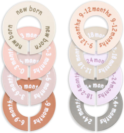 Gjinxi 8 Pcs Baby Closet Dividers for Clothes, Round Baby Clothes Dividers Wardrobe