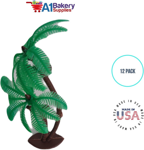 Palm Trees with Coconuts Cake/Cupcake Toppers, 12 pcs by A1 Bakery Supplies