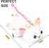 Onsoyours Chubby Dragon Stuffed Animal, Soft Huggable Plush Pillow, Kawaii Cute White Dragon Toy (10")