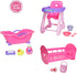 11" 11" (81453) JC Toys Deluxe Doll Accessory Bundle | High Chair, Crib, Bath and Extra Accessories for Dolls up to |