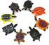 Kvvdi 12 Pcs Small Colorful Plastic Poison Dart Frogs Toy + 8 Pcs Turtles Rainforest Animals