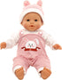 Baby Doll Clothes Handmade Pink Rabbit Top Jumpsuit with Cap Rompers Outfits for 14 to 16 Inch Doll Clothing Set
