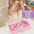 38 PCS Unicorn Sensory Sand Bin | Magic Sand for Toddlers with Scooper | Sparkly Pom-Poms for a Magical Fairytale Gift