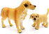 Gemini&Genius Dog Toys for Kids - Golden Retriever Family Playset with Realistic Puppy Action Figures
