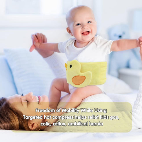 Tummy Upset Hilph Baby Colic and Gas Relief for Newborns Infants, Heated Wrap, Baby Swaddling Belt Warmth, Natural